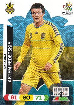 Artem Fedetskiy Ukraine Panini UEFA EURO 2012 #217